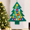 Behogar Xmas Tree Christmas Countdown Advent Calendar Hanging Ornament with 24 Days Pockets Home Christmas Countdown Calendar