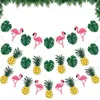 Hawaiiaanse feestdecoraties latex ballonnen banner strooien wegwerp feest servies flamingo decor jungle tropical party benodigdheden