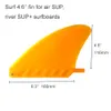 4.6 인치 서핑 지느러미 서핑 보드 핀 소프트 플렉스 센터 핀 롱 보드 핀 에어 스퍼 긴 보드 서핑 보드 팽창 식 패들 보드
