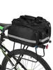 Cykelpåse Borttagbar bärare bakre rack med reflekterande remsor 25L Bike Saddle Bag Accessories Travel Pannier Waterproof