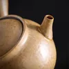 350ml Japon tarzı Kaba Çamur Çamur Tökezlemi Uzun Saplı Teapot El Yapımı Retro Büyük Kapasiteli Çay Kupası Kung Fu Çay Teware