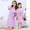 Girl's Dresses Summer Mom Daughter Night Dress Family Pajamas Sleepwear Kids Girl Nightgown Pajamas for Teen Girls Kids Pajamas Dress L47