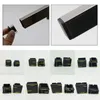 10pcs/Pack Square Plastic Black Blanking End Cap Tube Pipe Insert Plug Bung Furniture Accessories10/15/19/20/22/25/30/35/40/50mm