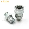 Quick joint steel material 1/4 3/8 1/2 3/4 1 inch enclosed hydraulic quick joint plug socket connector set