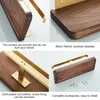 ELLEN Roll Toilet Paper Holder with Wood Bathroom Gold Bruhsed Phone Holder Bathroom Fixture Bathroom Accessories EL1014