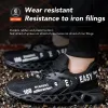 Stövlar mode män säkerhet stövlar med stål tå mössa antismash arbet sneakers säkerhet skor oförstörbara män arbetar stövlar vandringskor