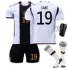 Soccer Jerseys 2223 Germany Home Print Size 13 Muller Jersey 19 Sane 7 Havertz 8 Kroos Football Set