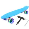 22 Inches Four-wheel Mini Longboard Pastel Color Skate Board Skateboard with LED Flashing Wheels Skateboard Deck kid Adult