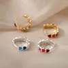 Hoop Earrings Pink Enamel Heart For Women 2024 Trend Vintage Gold Plated Stainless Steel Luxury Jewelry Aretes Mujer