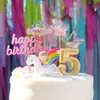 Rose Unicorn thème fête gâteau déco pvc gâteau topper couronne brillante cupcake toppers anniversaire de mariage fête de baby shower favori