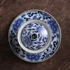 Jingdezhen Blue et blanc Porcelain Tea Gaiwan Tae tasse de thé à la main Cérémonie de thé à la main