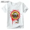 Children Rock Band Gun N Roses Print T Shirt Summer Kids Hip Hop Music Tops Baby Boys/Girls Skull Deskleding, HKP5196