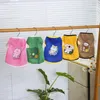 Roupas de vestuário de roupas de cachorro Camisa de estimação Cato de gato respirável cor de desenho animado cães estampados colete xs-2xl