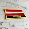 Austria nacional bandeira crachás de bordados de braçadeira e pino de lapela um conjunto de acessórios de pano Backpack