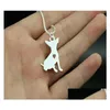 Pendant Necklaces 1Pcs Fashion Cute Chihuahua Necklace Metal Cartoon Dog Jewelry Golden Colors Plated Drop Delivery Pendants Dhm9Q