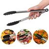 7'' 9'' 12'' Silicone Stainless Steel Bread Beef Heat Resistant Clip Vegetable Barbecue BBQ Clamp Kitchen Tools Gadgets