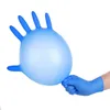 100ペア24 12 5デッカー可能なゴム手袋青い手袋ニトリルラテックス薄い皮膚皮膚ラテックス家庭用クリーニングSupplieM279y