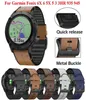 22 26 mm QuickFit Watch Pasek dla Garmin Fenix ​​6 6x Pro 5x 5 Plus 3HR 935 945 S60 Oryginalny skórzany zespół silikonowy zegarek H099376132