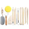 13 datorer Clay Tools Sculpting Kit Carving Knivskrapa Svamp Keramik Keramik Polymer Shapers Modellering av snidade DIY -keramiska verktyg