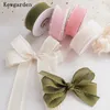 Kewgarden 25 mm 40 mm 1 "1,5" Ribbons de gaze bricolage Claid accessoires Accessoires Artisanat à la main Gift Emballage Couture Matériaux 10 yards