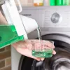 Boîte de rangement détergent à lessive transparente avec poignée et mesurer la tasse scellée à laver liquide Organisateur de poudre