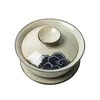 Окрашенное вручную облако Gaiwan для чайной керамики Tureen с крышкой чайной программ