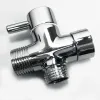 Bidet Chrome T-Adapter mit Absperrventil T-Adapter 3-Way 7/8 "1/2" 3/4 "Ventil für Handheld-Toiletten-Bidet-Spray