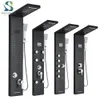 New Black/Brushed Bathroom LED Shower Panel Tower Faucet System Wall Mounted Mixer Tap SPA Massage Temperature Screen