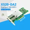 Cartes FANMI X520DA2 10GBASE PCI Express X8 82599ES Chip Dual Port Ethernet Network Adaptateur E10G42BTDA, SFP non inclus