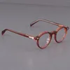 Solglasögon ramar lyxiga vintage mode solid acetat ram jmmrvrx retro runda design myopia glasögon japan handgjorda kvinnor män högt