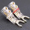 WBT originale senza saldatura a piattaforma di tipo Y Plug a forcella oro bfa hifi tappo banana audio 4mm per cavo altoparlanti realizzato in Germania 4pcs