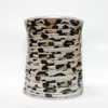 5mm 20m/roll Leopard Lycra Cord Hollow Stitched Elastic Band Rope Milk Fiber Fabric Stripe