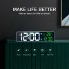 LED Digital Alarm Clock Watch for Bedrooms Table Digital Snooze Electronic USB Desktop Mirror Relógios Decoração de mesa em casa