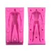 Doll Body Shaped Silicone Mold 3D Fondant Tool For Manikin Handmade DIY Chocolate Baking Decorating Clay Mould Supplies GYH