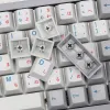 Accessoires Idobao Keycaps Keycaps PBT KEycaps Coup de clé gris blanc cerise personnalisé Keycaps japonais Clavier Cap 38/49/67/78/98/125keyyyy