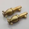 Yanksmart -stijl bassin kraan kraan Antiek messing 3 -gat badkamer kranen set dek gemonteerd koud en warm water vintage gootsteen mixer kraan