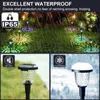 Solar Outdoor Lights Garden Lamps Powered Waterproof Landscape Path for Yard Backyard Lawn Patio Dekorativ LED -belysning 240408