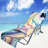 Krzesło plażowe basenowe krzesło salonowe ręcznik słoneczny okładka leżna z boczną kieszonką bez poślizgu.