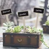 10 -stks mini -plantenlabels houten schoolbord Blackboard markeringen voor bloempot zaad gekruide groenten plantenlabel