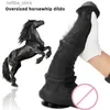 Outros itens de beleza de saúde enormes vidrões de cavalos de animal masturbadores vaginais plug plugcker grande buttplug de silicone macio pênis falso adulto brinquedos adultos para mulheres/homens l410