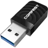 Cartes 1300 Mbps 2.4g 5GHz USB Network Card Card de réseau USB 3.0 LAN Ethernet WiFi Dongle Antenne AP Dual Band WiFi Adaptateur pour PC Laptop PC