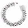 12 mm 7/8/9 inches Cubaanse kettingarmband Iced Out Micro Pave Miami Link Choker ketting Hip Hop sieraden