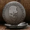 Retro Death Note Pocket Watch Bronze Skull Skull with Slim Collier Collier Japonais Anime Calloge analogique Cadeaux Cool