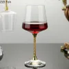 Nordic Light Luxury Gold Foil Crystal Glass Goblet and Decanter Set Family Party Bar Wine Glass Set Champagne Cocktail Glass Set