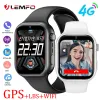 Regarde lemfo kids 4g montres intelligentes filles garçons avec carte sim gps tracker smart watch 1000mah sos appel vidéo wifi k20 smartwatch caméra