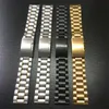 Watch Bands 14 16 18 19 20 21 22 24 26mm High Quality Five Beads Solid Stainless Steel Wristwatch Band Universal Watches Straps With ToolL2404