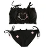 Novo chegue fofo sexy kawaii gaty gato bordado mieow starkhole hollow hollow e roupas íntimas amor viva anime cosplay lingerie