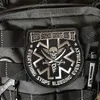 Liberwood First Aid Medicar Patch Patch Star Emt Combat Army Tactical EMS Медицинский череп аппликация ПВХ Значок