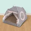 Cat Tent Bed Pet Products De algemene tipi gesloten gezellige hangmat met vloeren Cat House Pet Small Dog House Accessories Products