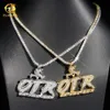 Prix de gros VVS Hip Hop Iced Out 925 Collier pendentif à collier personnalisé en argent sterling